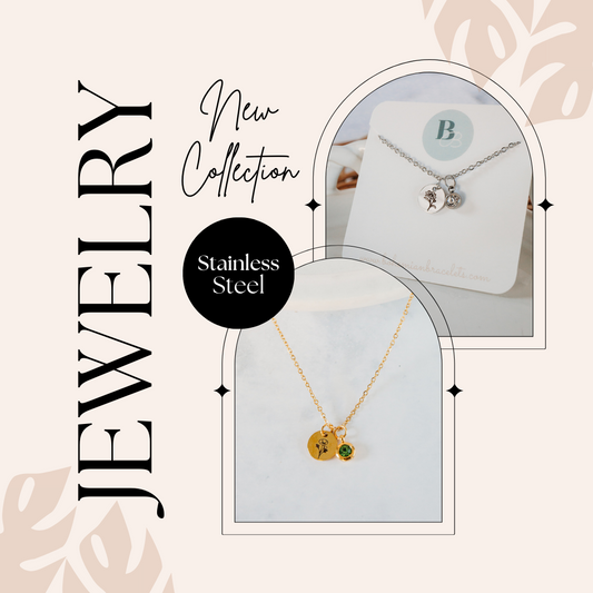 Birth Flower Necklaces - Stainless Steel