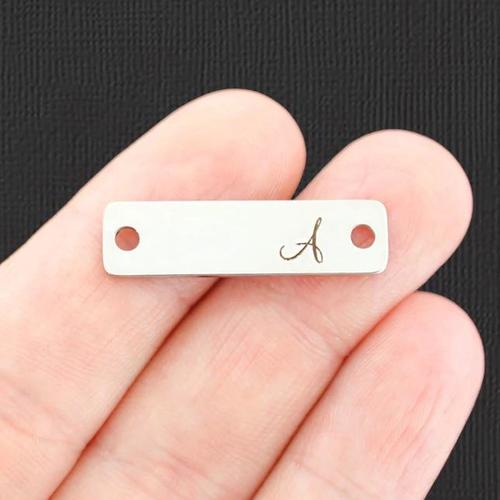 Initial Bar Necklace - Stainless Steel