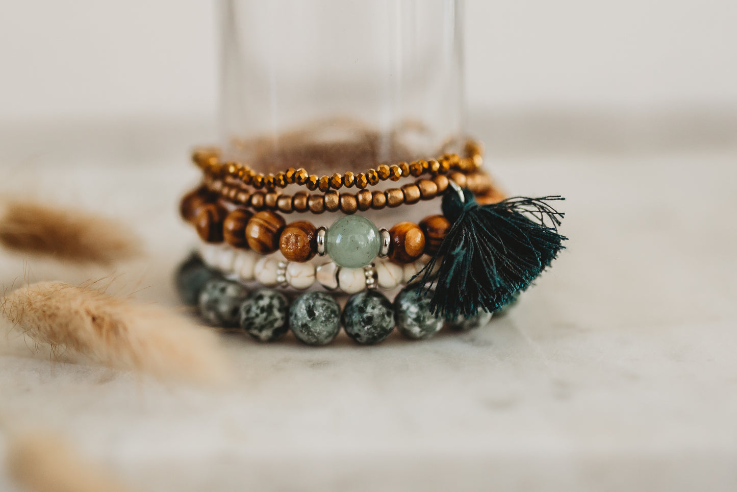 Beaded Bracelet Set of 5 - Choose Your Style