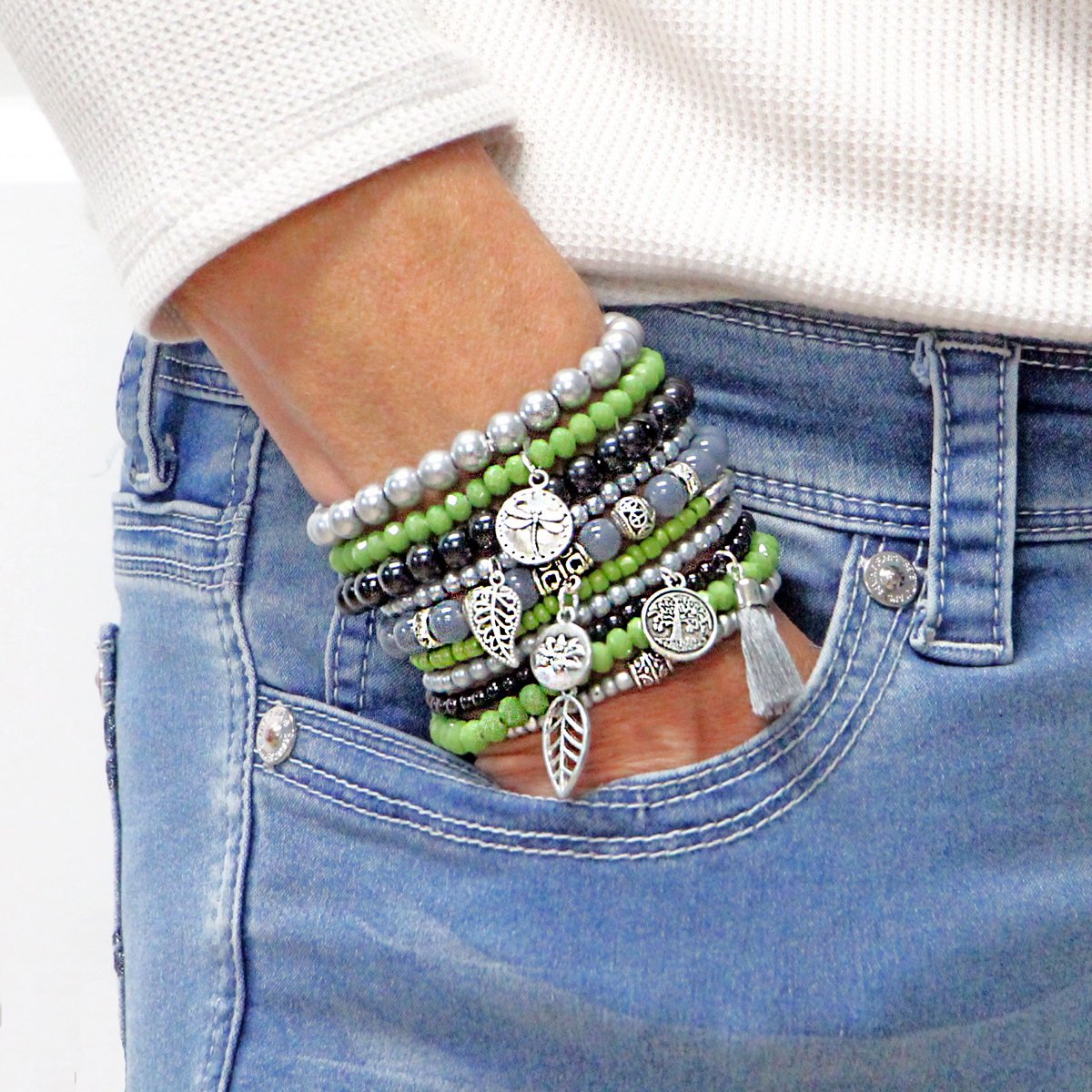 Flora- Beaded Bracelets Set