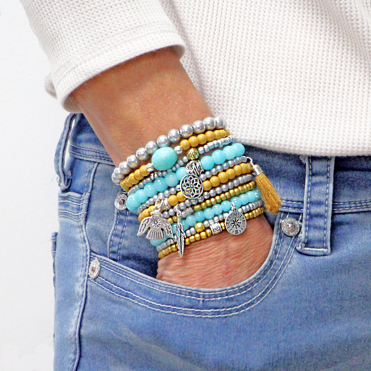 Ellie - Beaded Bracelets Set