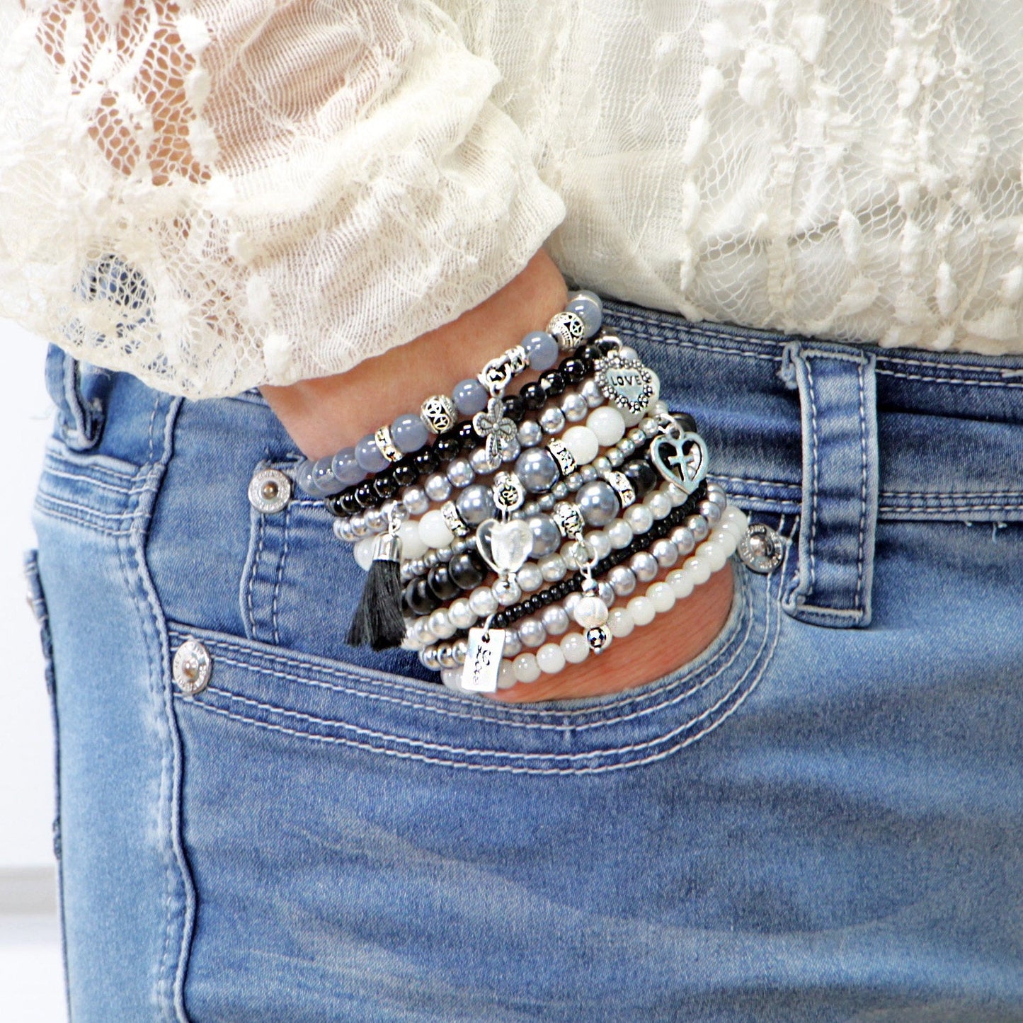 Alina - Beaded Bracelets Set