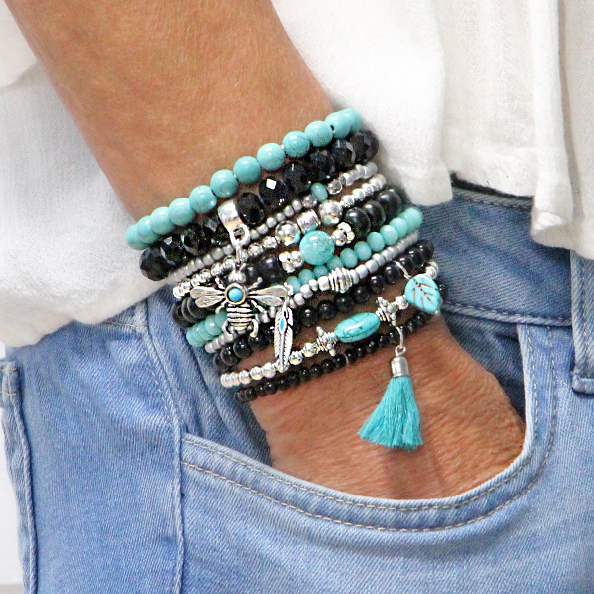 Beaded Stacked Bracelets