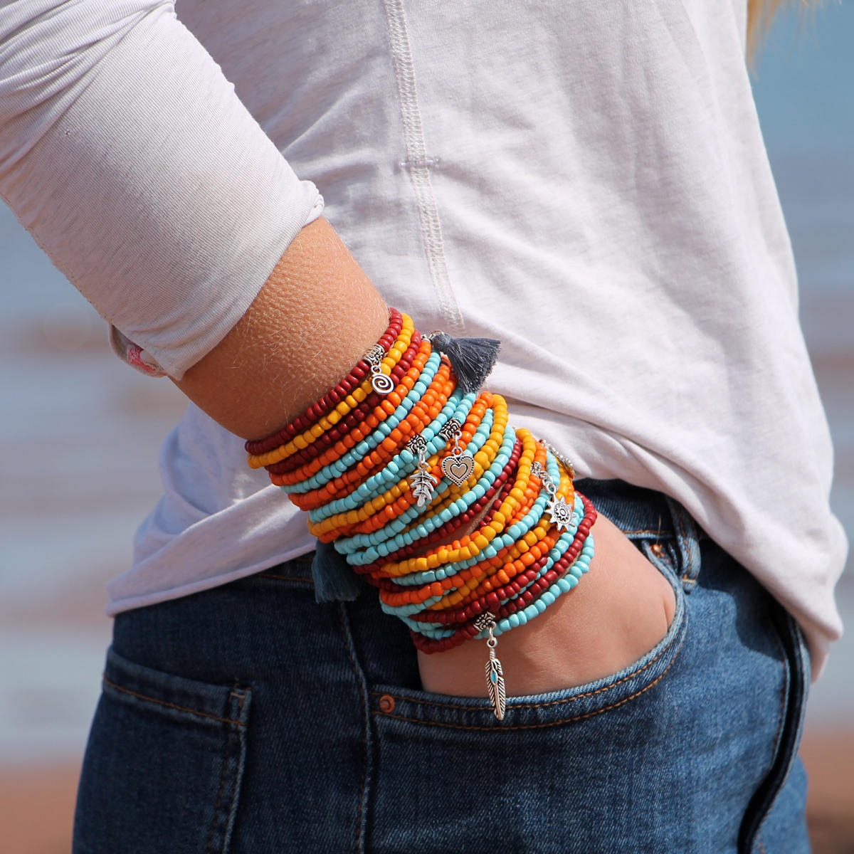 Laney - Seed Bead Bracelets Set