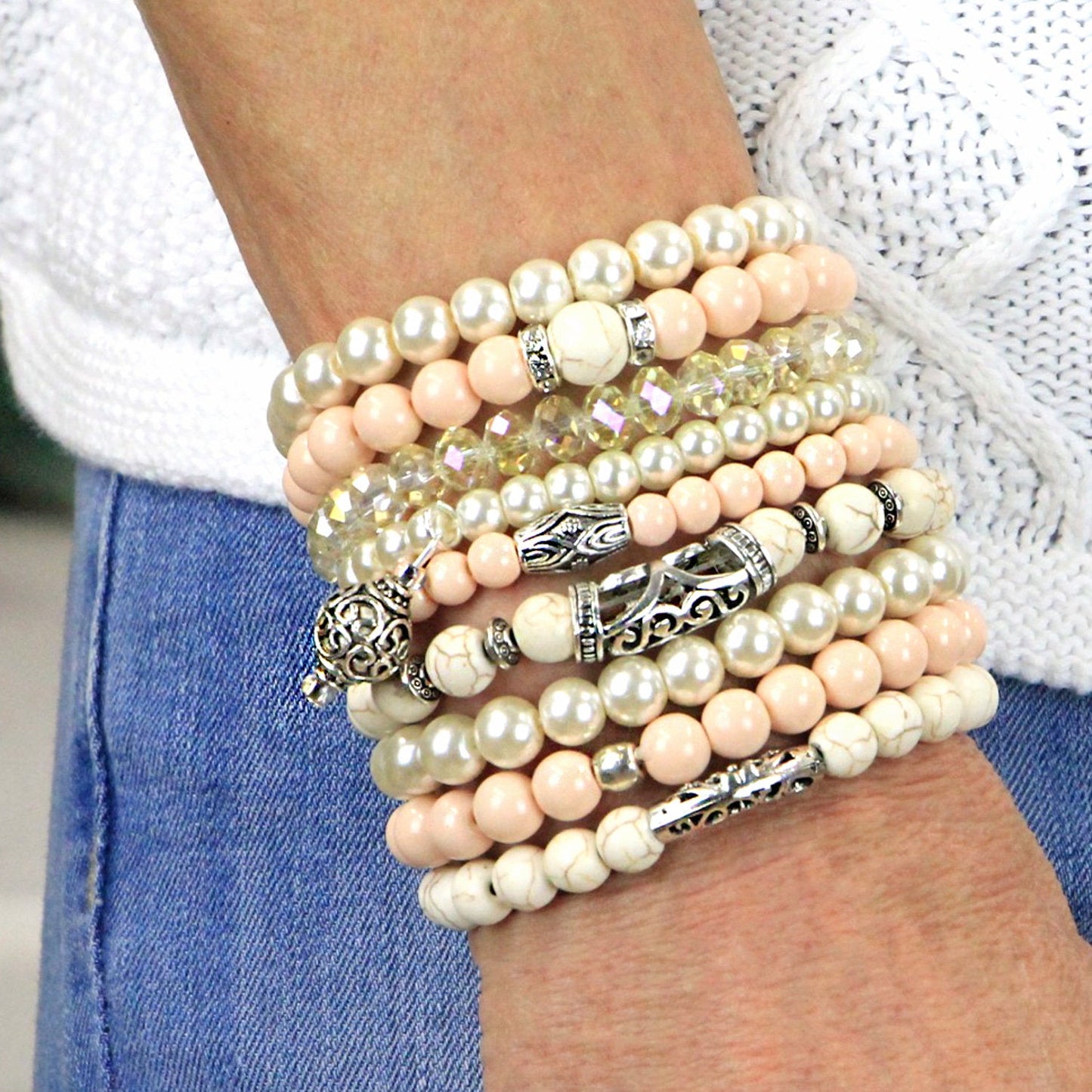 Peachy - Stacking Bracelets Set