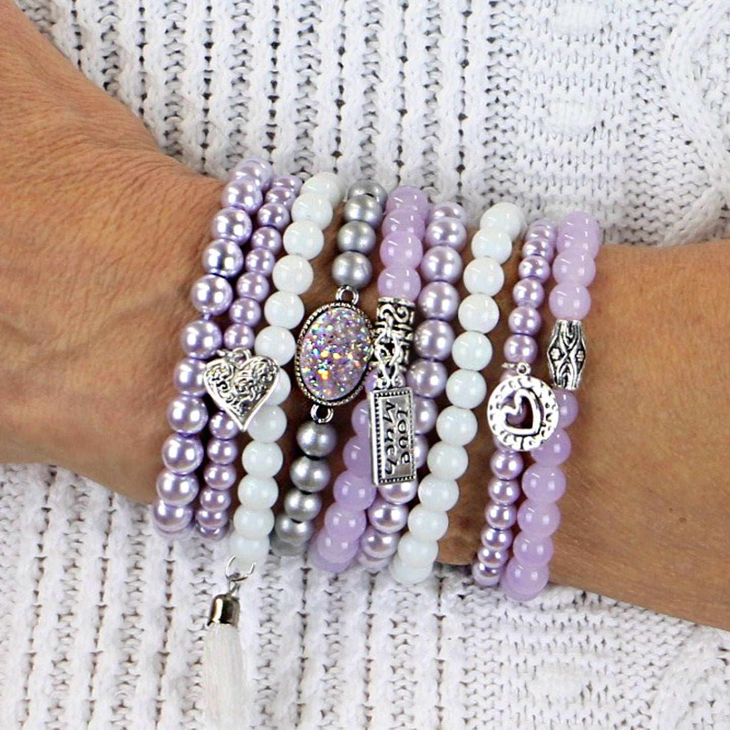 Violet - Stacking Bracelets Set