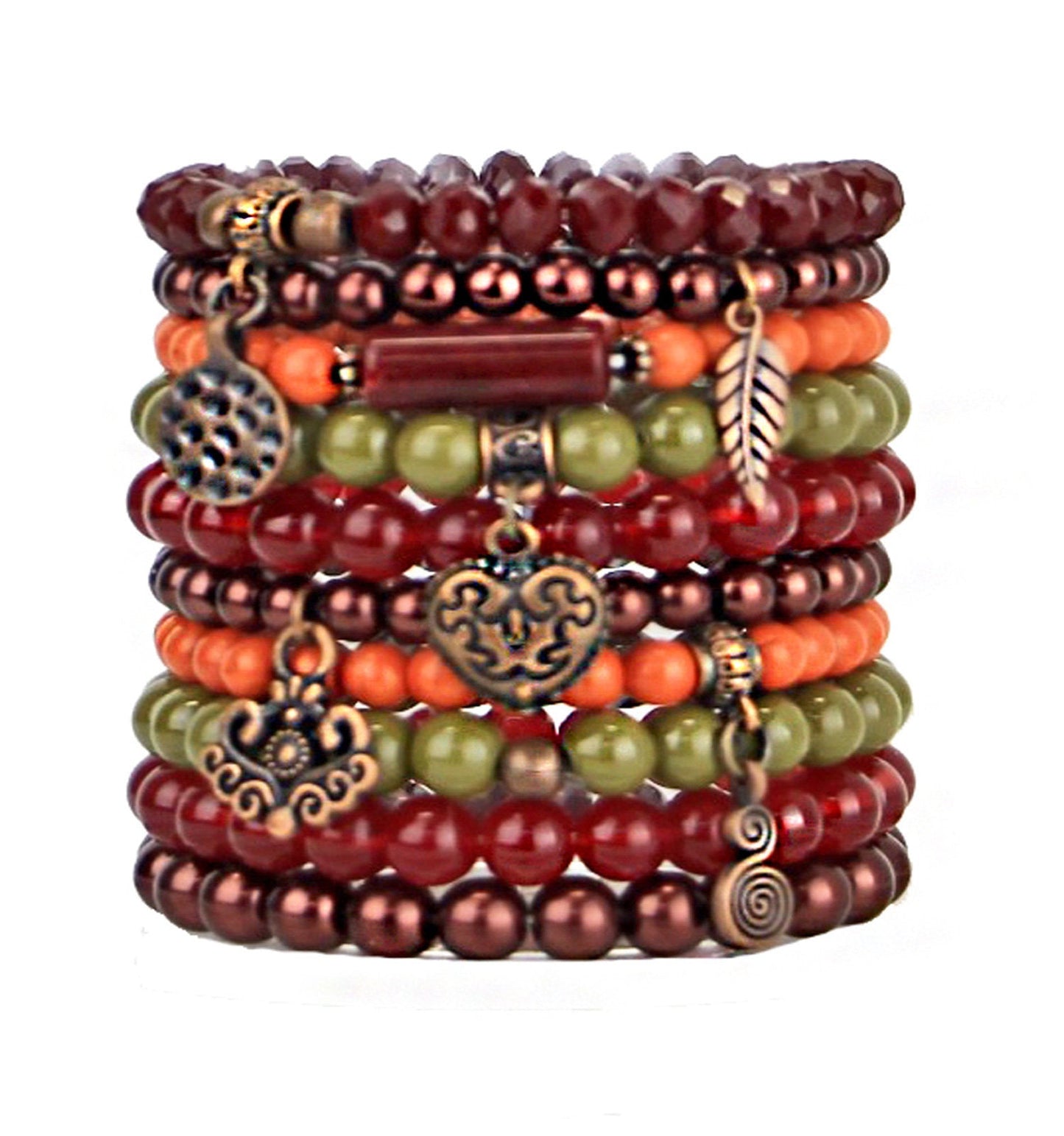 Autumn - Beaded Bracelets Set