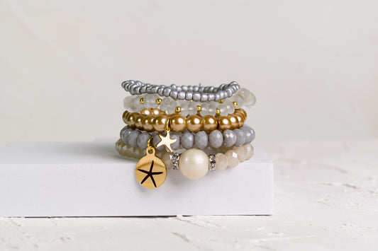 Beaded Bracelet Set of 5 - Choose Your Style