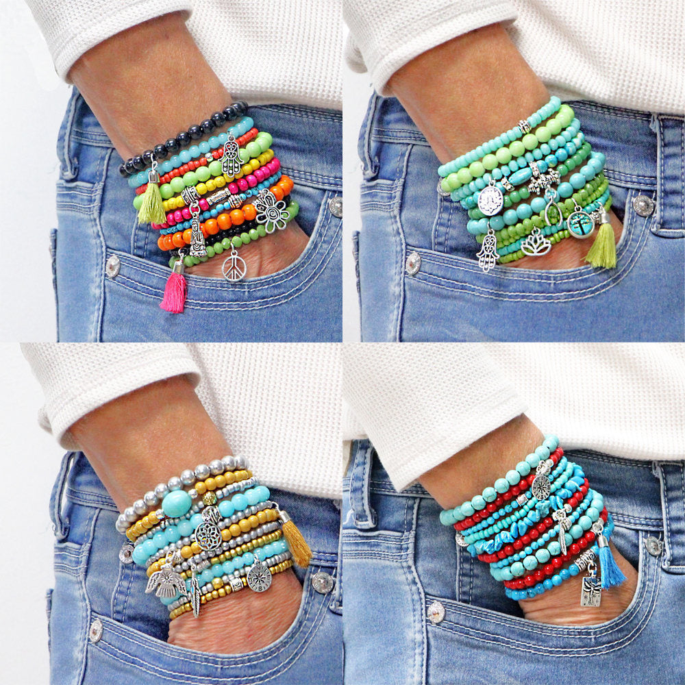 Autumn - Beaded Bracelets Set