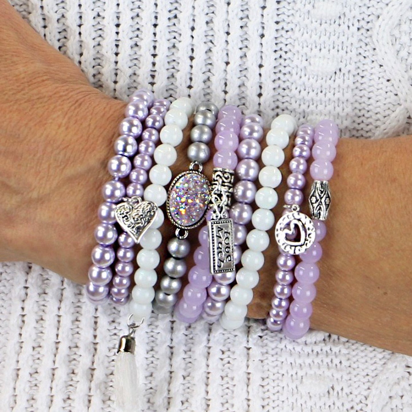 Violet - Stacking Bracelets Set