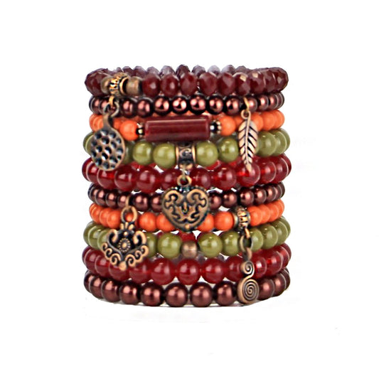 Autumn - Beaded Bracelets Set